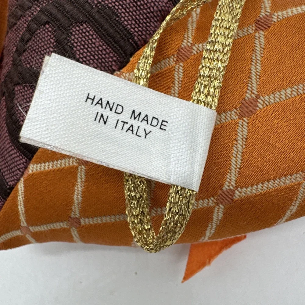 Hand Made In Italy Plush Heart Ornaments Color Block‎ 5